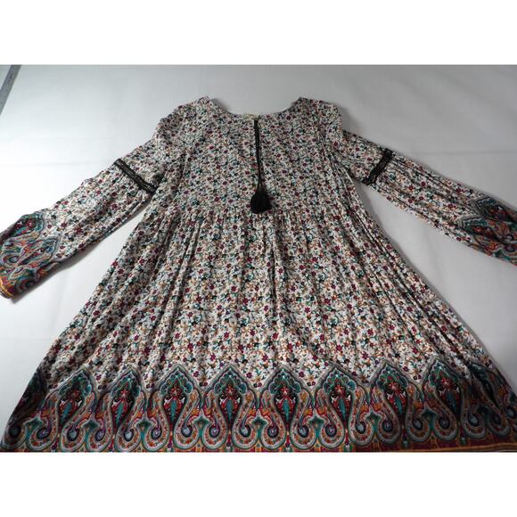 Spade & Heart Large Dress Shift Boho Hippie Bell Sleeve Floral Peasant - Picture 5 of 13